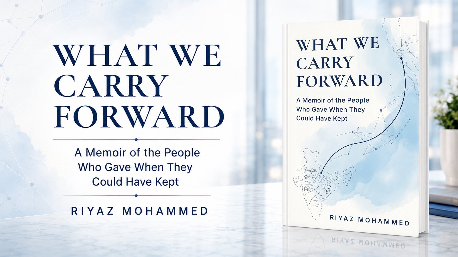 What We Carry Forward — front cover and 3D edition